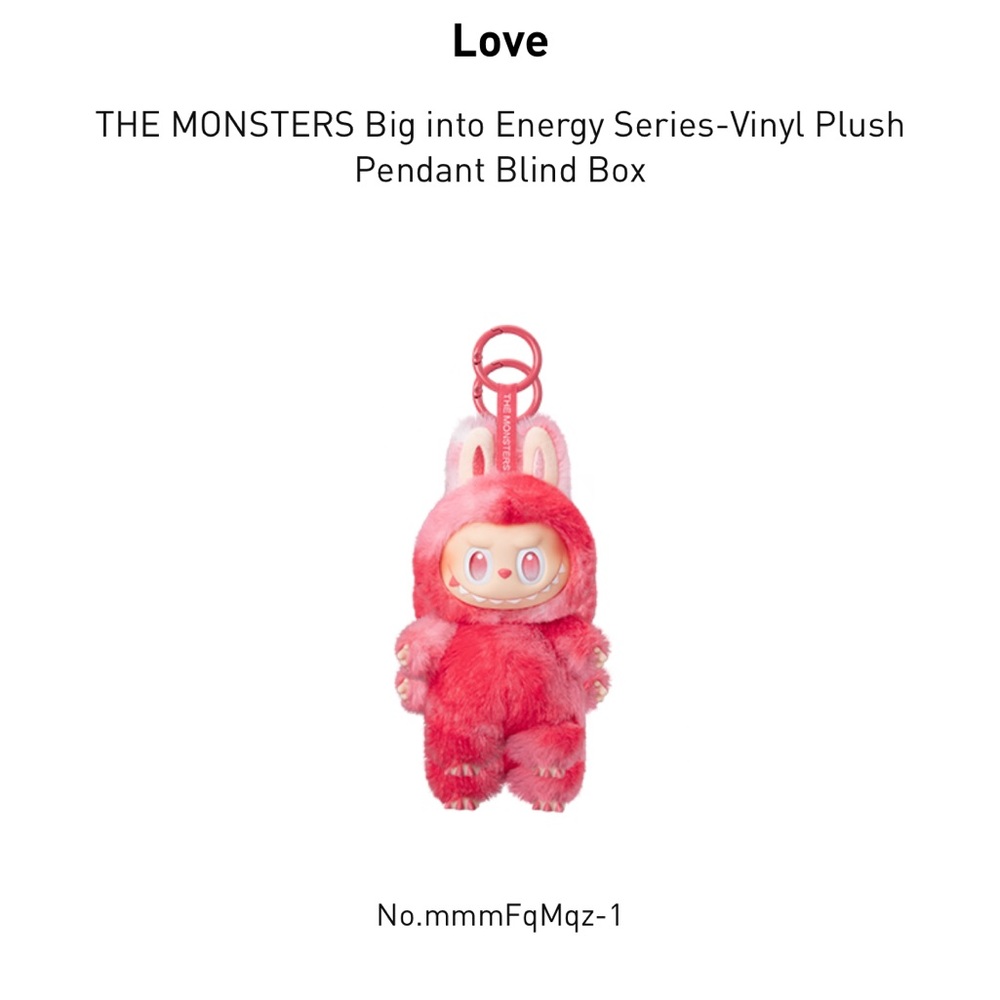 100% AUTHENTIC SEALED Big Into Energy Labubu : LOVE